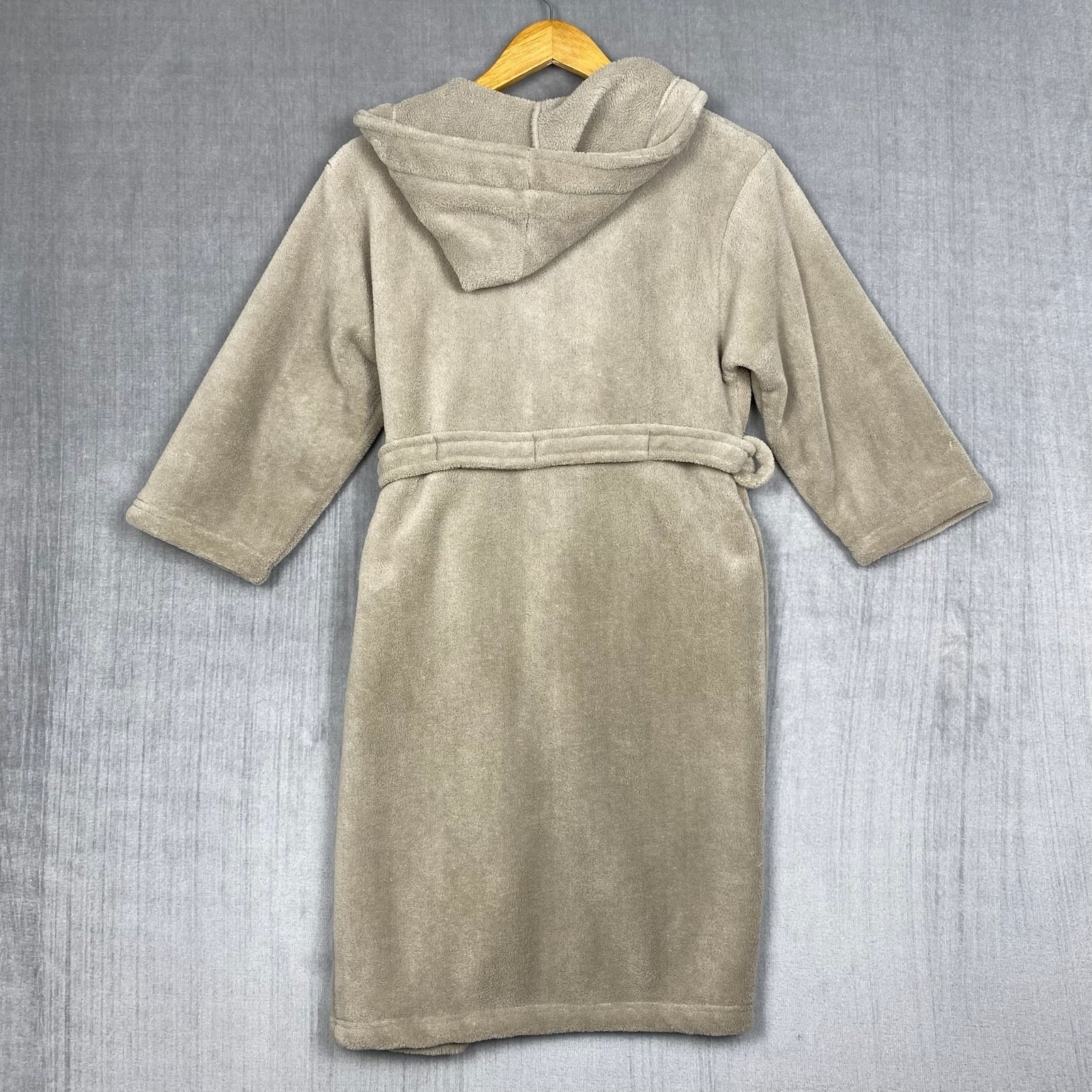 Restoration Hardware Bathrobe Kids 6-7 Years Plush Fleece Belted Hooded Pockets — image 2 of 8